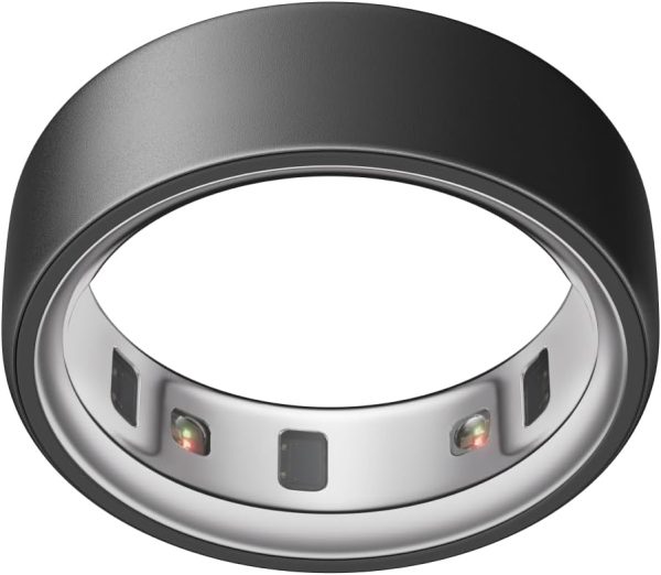 Oura Ring 4 - Black - Size 11 - Smart Ring - Unique Sizing, Not Standard US Ring Sizes - Size First - Sleep Tracking Wearable - Heart Rate - Fitness Tracker - Up to 8 Days of Battery Life