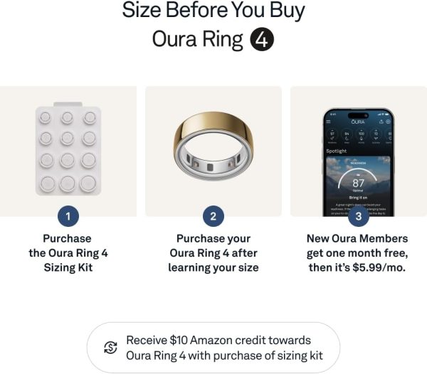 Oura Ring 4 - Black - Size 11 - Smart Ring - Unique Sizing, Not Standard US Ring Sizes - Size First - Sleep Tracking Wearable - Heart Rate - Fitness Tracker - Up to 8 Days of Battery Life - Image 32