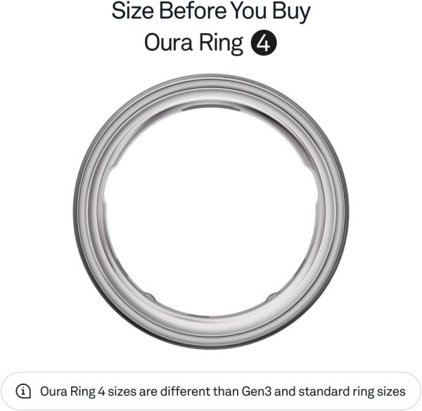 Oura Ring 4 - Black - Size 11 - Smart Ring - Unique Sizing, Not Standard US Ring Sizes - Size First - Sleep Tracking Wearable - Heart Rate - Fitness Tracker - Up to 8 Days of Battery Life - Image 12
