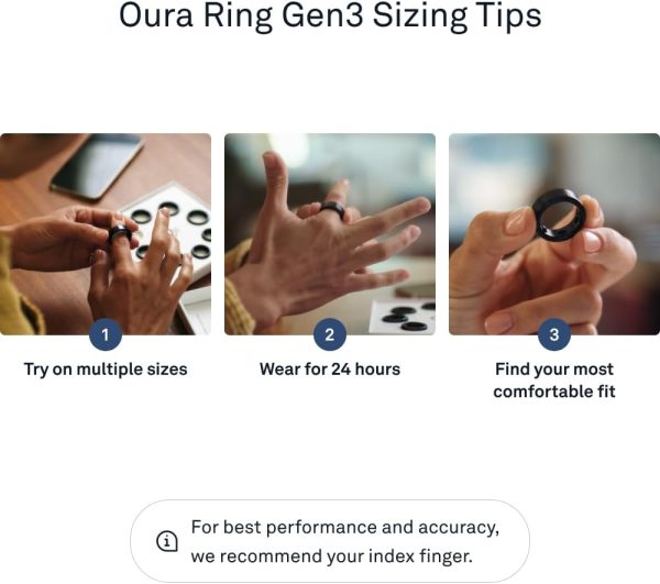 Oura Ring Gen3 Horizon - Silver - Size 11 - Smart Ring - Size First with Oura Ring Gen3 Sizing Kit - Sleep Tracking Wearable - Heart Rate - Fitness Tracker - 5-7 Days Battery Life - Image 59