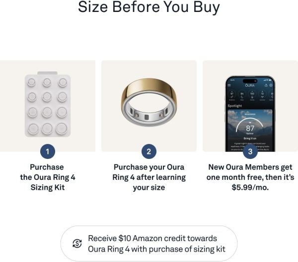 Oura Ring 4 - Black - Size 11 - Smart Ring - Unique Sizing, Not Standard US Ring Sizes - Size First - Sleep Tracking Wearable - Heart Rate - Fitness Tracker - Up to 8 Days of Battery Life - Image 49