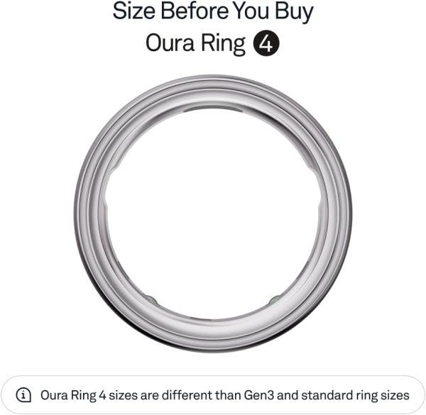 Oura Ring 4 - Black - Size 11 - Smart Ring - Unique Sizing, Not Standard US Ring Sizes - Size First - Sleep Tracking Wearable - Heart Rate - Fitness Tracker - Up to 8 Days of Battery Life - Image 37