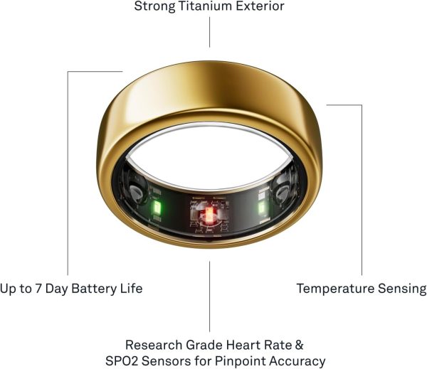 Oura Ring Gen3 Horizon - Silver - Size 11 - Smart Ring - Size First with Oura Ring Gen3 Sizing Kit - Sleep Tracking Wearable - Heart Rate - Fitness Tracker - 5-7 Days Battery Life - Image 48