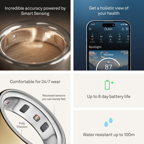 Oura Ring 4 - Black - Size 11 - Smart Ring - Unique Sizing, Not Standard US Ring Sizes - Size First - Sleep Tracking Wearable - Heart Rate - Fitness Tracker - Up to 8 Days of Battery Life - Image 33