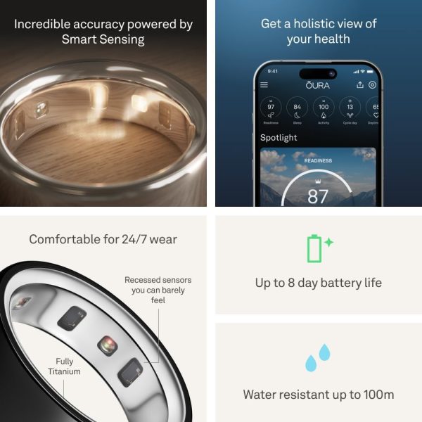 Oura Ring 4 - Black - Size 11 - Smart Ring - Unique Sizing, Not Standard US Ring Sizes - Size First - Sleep Tracking Wearable - Heart Rate - Fitness Tracker - Up to 8 Days of Battery Life - Image 27