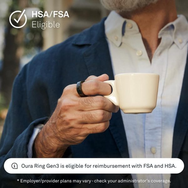 Oura Ring Gen3 Horizon - Silver - Size 11 - Smart Ring - Size First with Oura Ring Gen3 Sizing Kit - Sleep Tracking Wearable - Heart Rate - Fitness Tracker - 5-7 Days Battery Life - Image 54