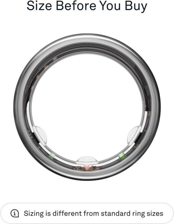 Oura Ring Gen3 Horizon - Silver - Size 11 - Smart Ring - Size First with Oura Ring Gen3 Sizing Kit - Sleep Tracking Wearable - Heart Rate - Fitness Tracker - 5-7 Days Battery Life - Image 62
