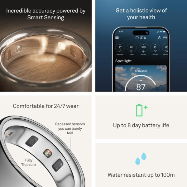 Oura Ring 4 - Black - Size 11 - Smart Ring - Unique Sizing, Not Standard US Ring Sizes - Size First - Sleep Tracking Wearable - Heart Rate - Fitness Tracker - Up to 8 Days of Battery Life - Image 39