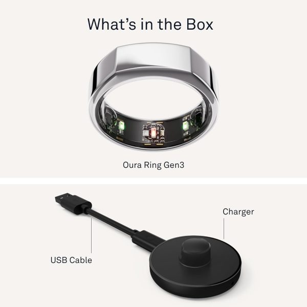 Oura Ring Gen3 Horizon - Silver - Size 11 - Smart Ring - Size First with Oura Ring Gen3 Sizing Kit - Sleep Tracking Wearable - Heart Rate - Fitness Tracker - 5-7 Days Battery Life - Image 82