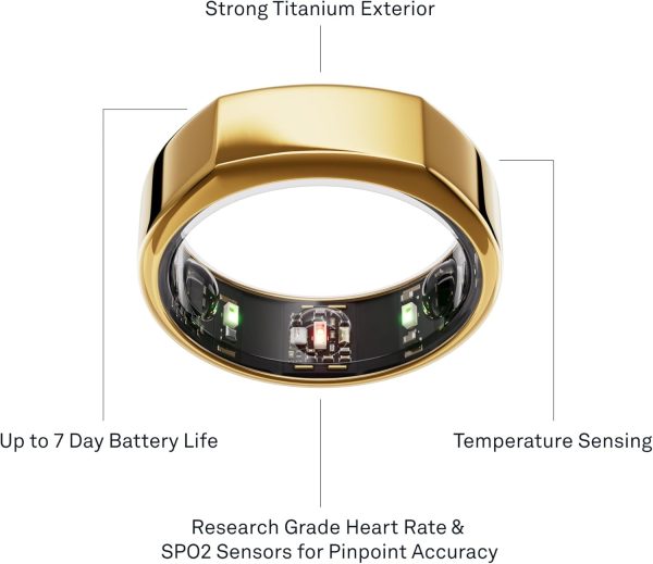 Oura Ring Gen3 Horizon - Silver - Size 11 - Smart Ring - Size First with Oura Ring Gen3 Sizing Kit - Sleep Tracking Wearable - Heart Rate - Fitness Tracker - 5-7 Days Battery Life - Image 41