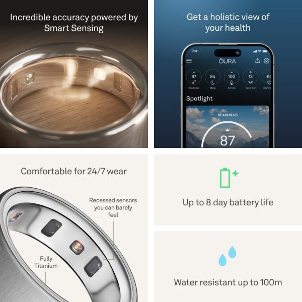 Oura Ring 4 - Black - Size 11 - Smart Ring - Unique Sizing, Not Standard US Ring Sizes - Size First - Sleep Tracking Wearable - Heart Rate - Fitness Tracker - Up to 8 Days of Battery Life - Image 15