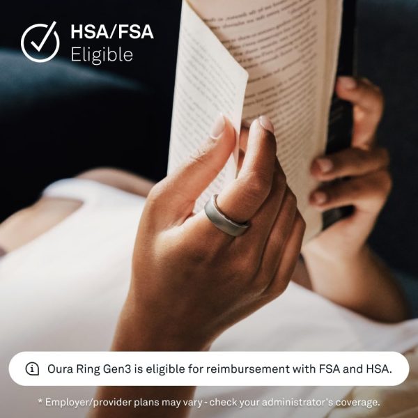 Oura Ring Gen3 Horizon - Silver - Size 11 - Smart Ring - Size First with Oura Ring Gen3 Sizing Kit - Sleep Tracking Wearable - Heart Rate - Fitness Tracker - 5-7 Days Battery Life - Image 65