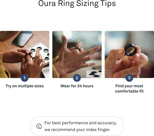 Oura Ring Gen3 Horizon - Silver - Size 11 - Smart Ring - Size First with Oura Ring Gen3 Sizing Kit - Sleep Tracking Wearable - Heart Rate - Fitness Tracker - 5-7 Days Battery Life - Image 7